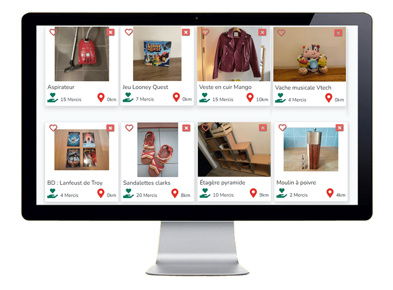 Objets à donner sur Ethias Together - Aspirateur, jeu, veste, jouet, BD, chaussures, étagère, ustensile de cuisine